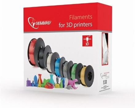 Gembird PLA 3D Drucker Filament 1,75mm Schwarzes 1kg 1 Stück (Spule)