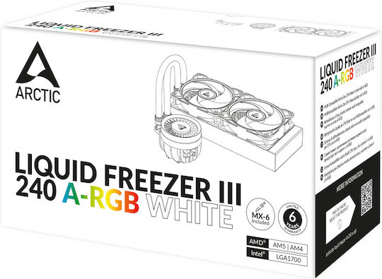 Arctic Liquid Freezer III 240 A-RGB Water Cooling System AIO CPU With 2 Fans 120mm White