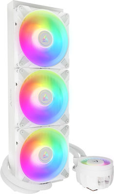 Arctic Liquid Freezer III 420 A-RGB CPU Water Cooling Triple Fan 140mm for Socket AM4/AM5/1700 White