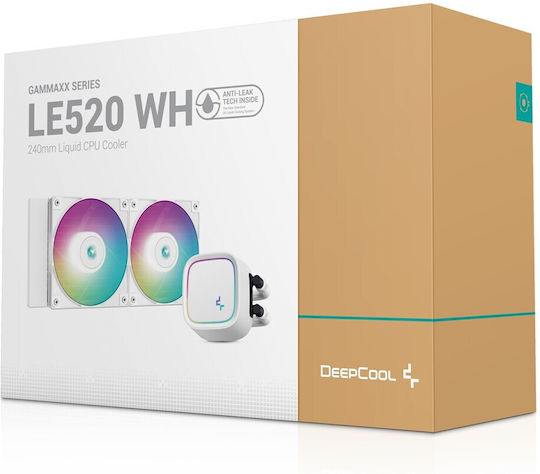 Deepcool LE520 Sisteme De Răcire Cu Apă AIO CPU Cu 2 Ventilatoare 120mm Și Led ARGB Albă