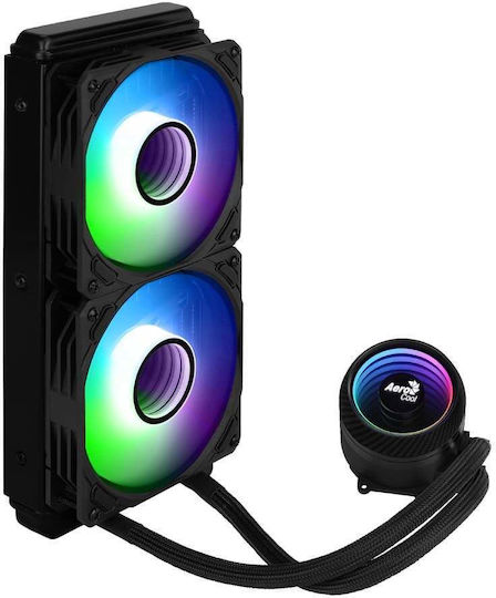 Aerocool Mirage L240 Υδρόψυξη AIO CPU με 2 Ανεμιστήρες 120mm και RGB Φωτισμό