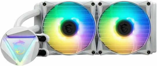 MSI MSI CoreLiquid 240R V2 v2 Water Cooling System AIO CPU with 2 120mm Fans and ARGB Lighting White