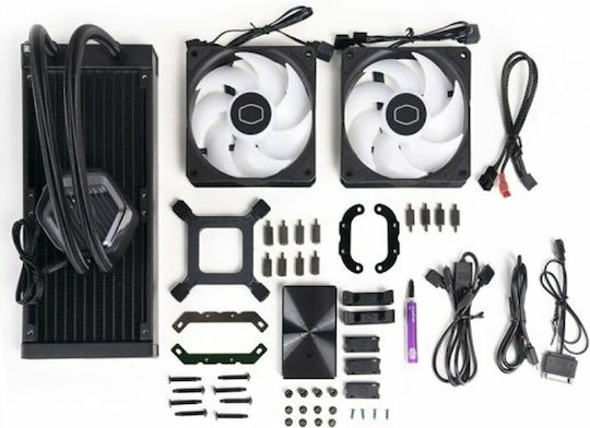 CoolerMaster MasterLiquid 240 ATMOS Water Cooling System AIO CPU With 2 Fans 120mm And ARGB Lighting