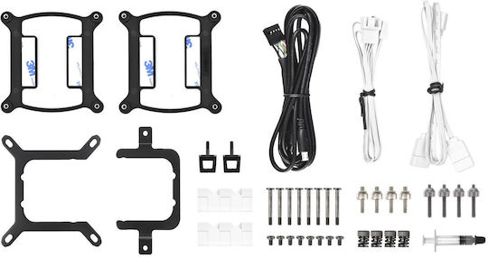Thermaltake TH280 V2 Ultra Snow Edition v2 Υδρόψυξη AIO CPU με 2 Ανεμιστήρες 140mm και ARGB Φωτισμό Λευκή