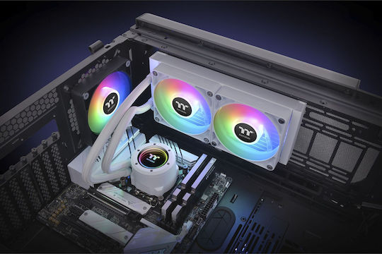Thermaltake TH240 V2 ARGB Sync v2 Υδρόψυξη AIO CPU με 2 Ανεμιστήρες 120mm Λευκή