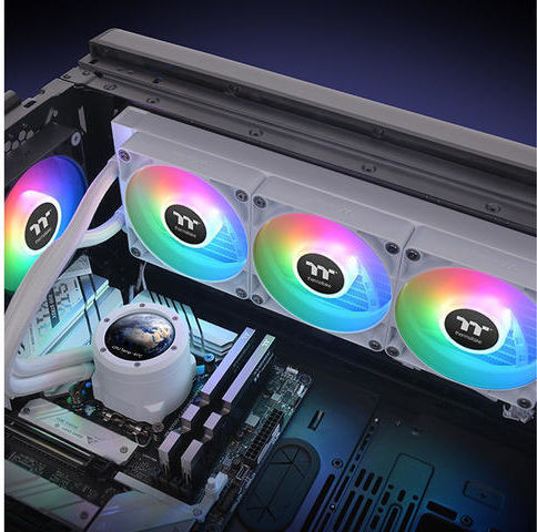 Thermaltake TH360 V2 Ultra v2 Υδρόψυξη AIO CPU με 3 Ανεμιστήρες 120mm και ARGB Φωτισμό Λευκή