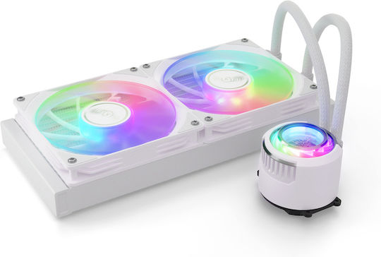 Valkyrie Jarn 280 RGB CPU Water Cooling Dual Fan 140mm for Socket AM4/AM5/1700/1200/115x White