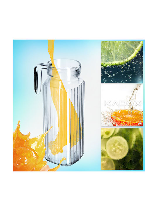Kadax Κανάτα Σερβιρίσματος Γυάλινη 1100ml