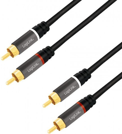 LogiLink Cable 2x RCA male - 2x RCA male 10m CA1209