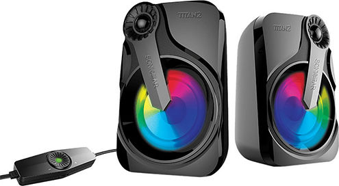 Sonic Gear Titan 2 Ηχεία Υπολογιστή 2.0 με Ισχύ 6W σε Μαύρο Χρώμα