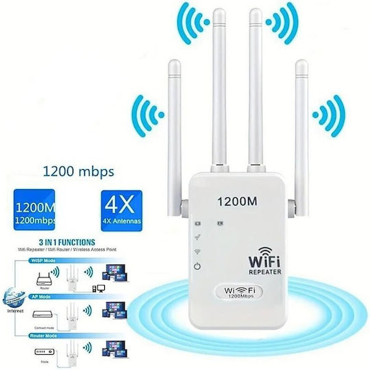 U7AC1200RE WiFi Extender Dualband (2,4 & 5 GHz) 1200Mbps
