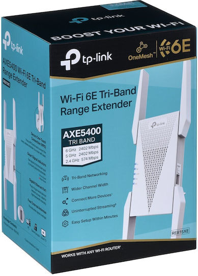 TP-LINK RE815XE v1 Mesh WiFi Extender Tri Band (2.4 & 5 & 5GHz) 5400Mbps