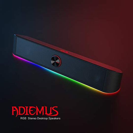 Redragon GS560 Adiemus Компютърни тонколони 2.0 с RGB осветление и мощност 6W в Черен цвят