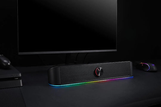 Redragon GS560 Adiemus Компютърни тонколони 2.0 с RGB осветление и мощност 6W в Черен цвят