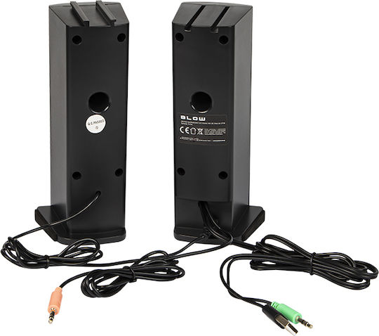 Blow MS-28 Ασύρματα Ηχεία Υπολογιστή 2.0 με RGB Φωτισμό Μαύρα