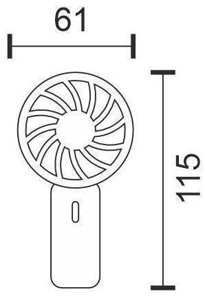 Spot Light Ventilator De Mână USB Alb 3278