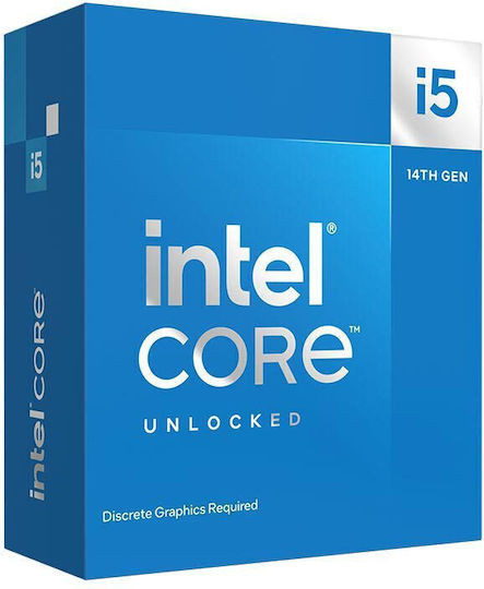 Intel Core i5-14600KF 2.6GHz Επεξεργαστής 14 Πυρήνων για Socket 1700 Tray