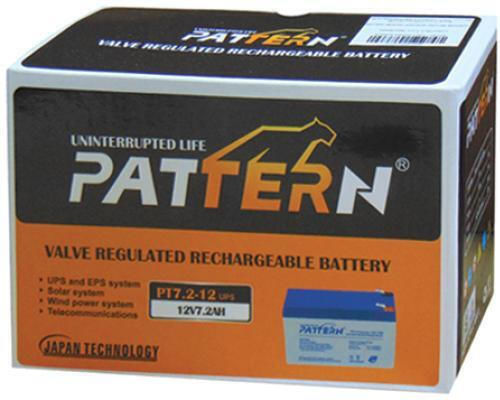 Pattern Battery PT7.2-12 F2 6.4mm Батерия UPS с Капацитет 7.2Ах и Напрежение 12V 1бр