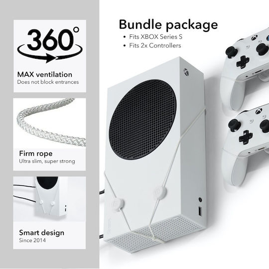 Floating Grip Wall Mount Bundle & 2x Controllers Βάση Φόρτισης για 2 χειριστήρια Xbox Series X/S Λευκή