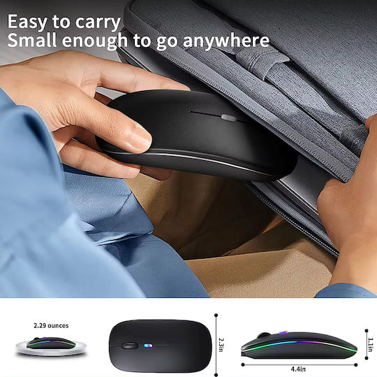 Techsuit Kabellos Bluetooth Maus Schwarz