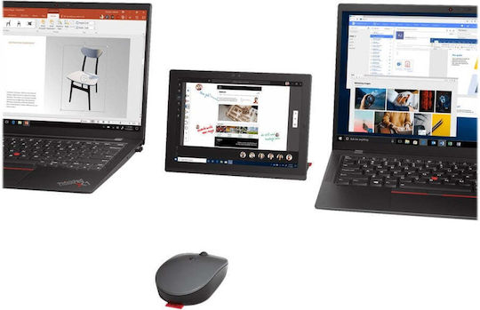 Lenovo Go USB-C Ασύρματο Ποντίκι Thunder Black