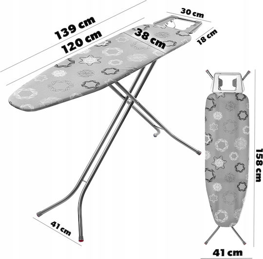 Kadax Kadax Foldable Ironing Board for Steam Iron 120x38cm