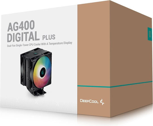 Deepcool AG400 Digital Plus Ψύκτρα Επεξεργαστή για Socket AM4/AM5/1200/115x/1700 με ARGB Φωτισμό