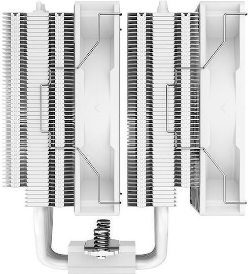 Deepcool AG620 WH ARGB Ψύκτρα Επεξεργαστή Διπλού Ανεμιστήρα για Socket AM4/AM5/1200/115x/1700 Λευκή