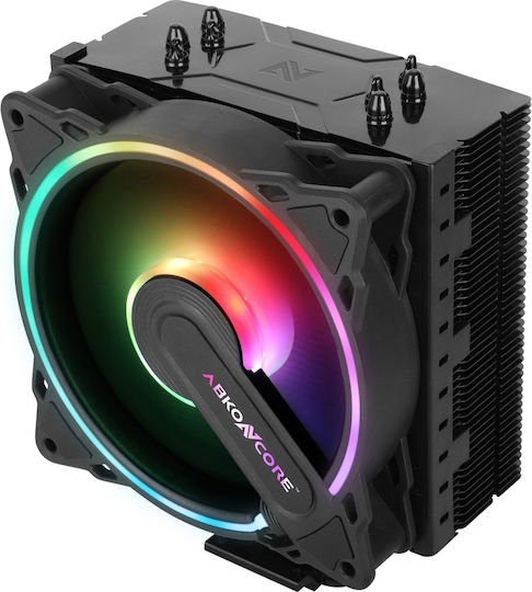 ABKONCORE Coolstorm T403 Hurricane Cooler Procesor pentru Socket /A/M/4/1/2/0/0/1/1/5/x/ cu RGB Iluminare