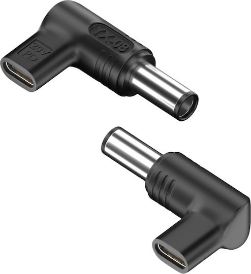 Powertech Charger Plug USB-C to Samsung 3x1.1mm Black YX-01