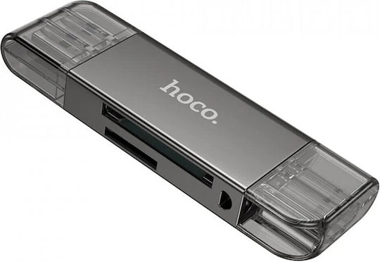 Hoco Card Reader USB 3.0 για microSD Γκρι
