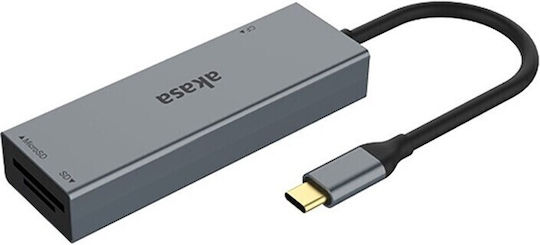 Akasa Card Reader USB 3.2 Type-C για SD/microSD/CompactFlash