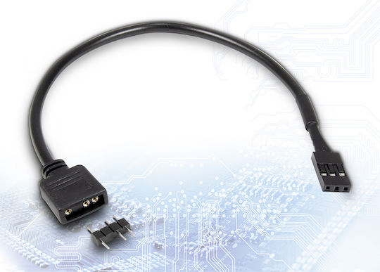 Καλώδιο Inter-tech 1x 3pin 5v Rgb > 1x Vdg Connector 20cm Retail