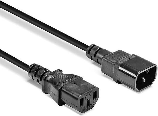 Lindy IEC C14 - IEC C13 Кабел 3м Черен (30332)