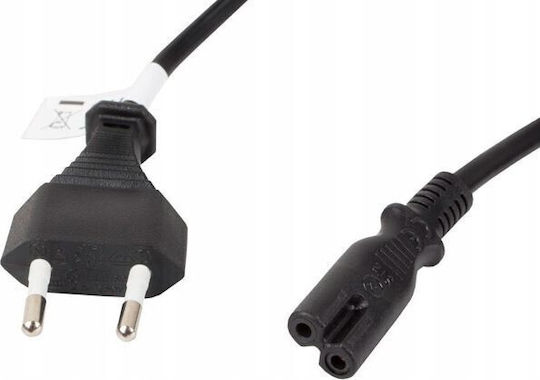 Lanberg IEC C7 / Euro - Cable 3m Black (CA-C7CA-10CC-0030-BK)
