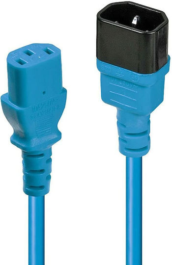 Lindy IEC C14 / IEC C13 - IEC C14 / IEC C13 Cable 0.5m Μπλε 30470
