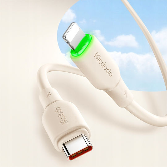 Mcdodo LED USB-C zu Lightning Kabel 36W Beige 1.2m (CA-4760)