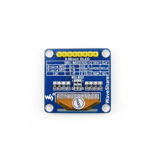 Waveshare 128x64 Oled Vertical Headers 0.96" OLED Screen 128x64 Character