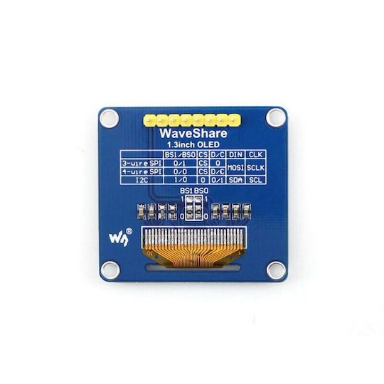 Waveshare 128x64 OLED Vertical Headers Οθόνη OLED 1.3"
