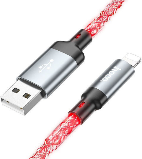 Hoco U112 Shine LED USB-A to Lightning Cable Χρυσό 1m (38972)