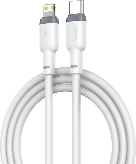 XO Nb208 USB-A to Lightning Cable Λευκό 1m (16.005.0229)