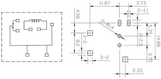 Ρελέ Dc 40A 12V 40A 5τμχ 01.077.0829