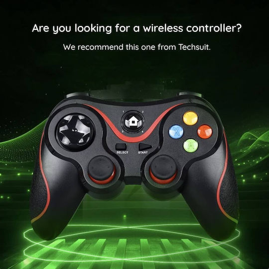 Techsuit V8 Kabelloser Controller für Android / PC / PS3 / iOS Rote