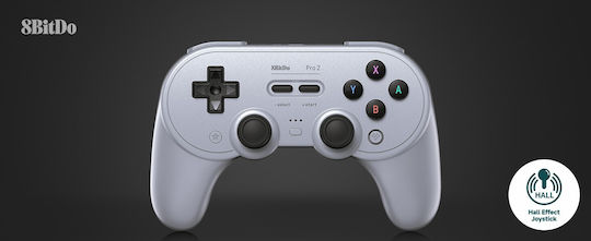 8Bitdo Pro 2 Hall Edition Wireless Gamepad for Android / PC / Switch Gray