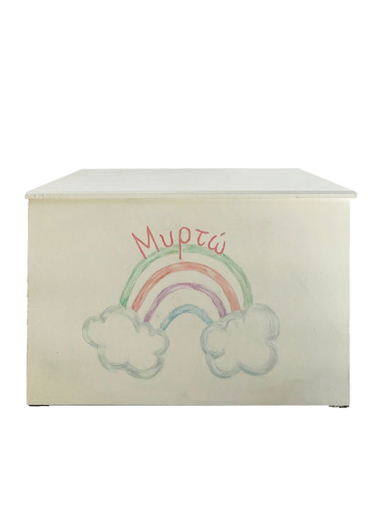 Baptism Set for Girl Rainbow Wooden Name Initial Ring