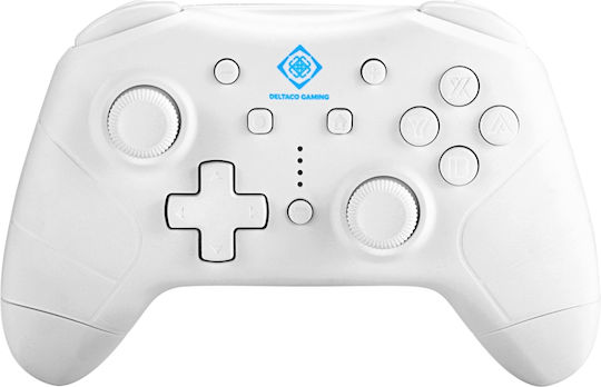 Deltaco GAM-103-W Ασύρματο Gamepad για Switch / PC / Android Λευκό