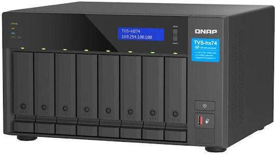 QNap NAS Tower με 3 θέσεις για HDD/SSD και 2 θύρες Ethernet (TVS-h874-i7-32G)