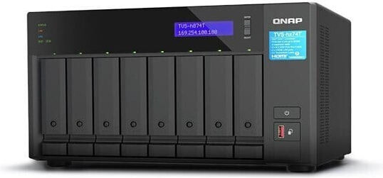 QNap NAS Tower με 8 θέσεις για HDD/M.2/SSD και 2 θύρες Ethernet (TVS-H874T-I7-32G)