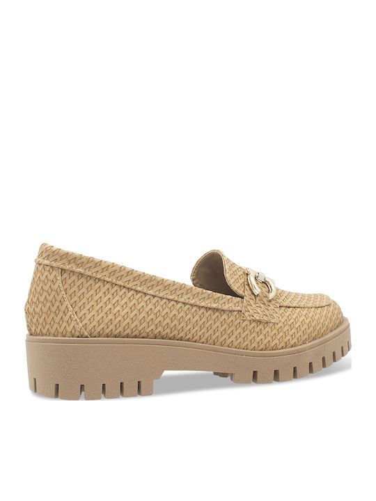 Γυναικεία Loafers σε Μπεζ Χρώμα