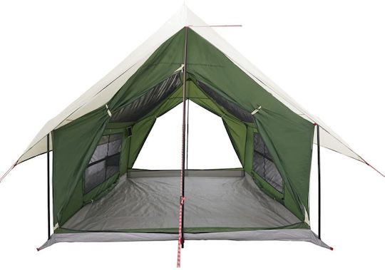 vidaXL Σκηνή Camping Πράσινη για 5 Άτομα 353x248x210εκ.